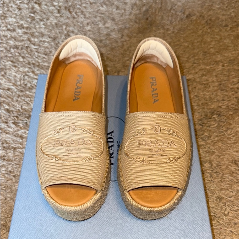Prada Tan Espadrilles
